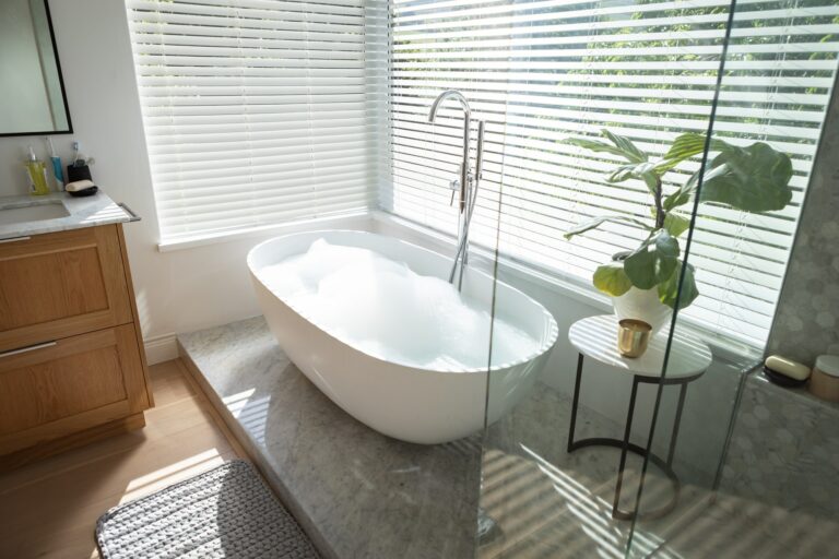 Modern interior design of bathroom